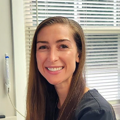 Danielle, a dental hygienist at Aspire Family Dentistry is pictured